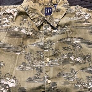 Vintage Gap Hawaiian Camp Shirt Sz Lg